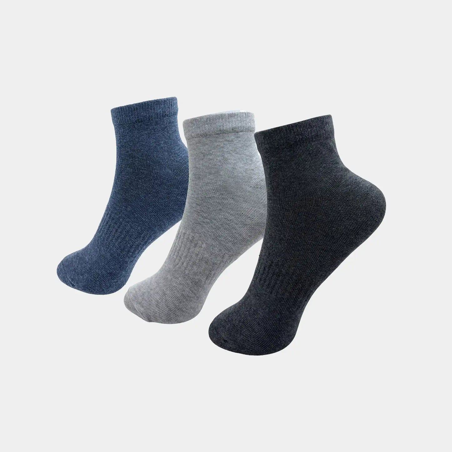 VEA Plain Ankle Socks 3 Pair Pack Assorted | Size 39–42 | VEA-2038