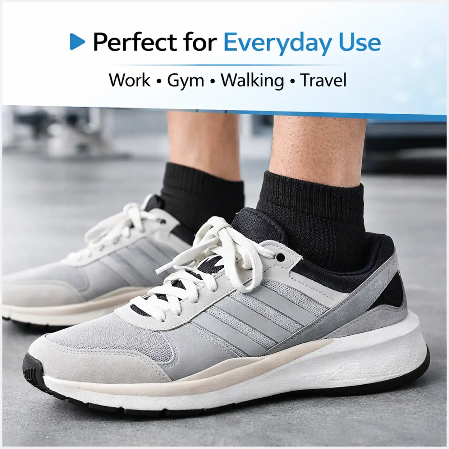 VEA Padded Terry Socks 3 Pack White (39–42) | VEA-2045