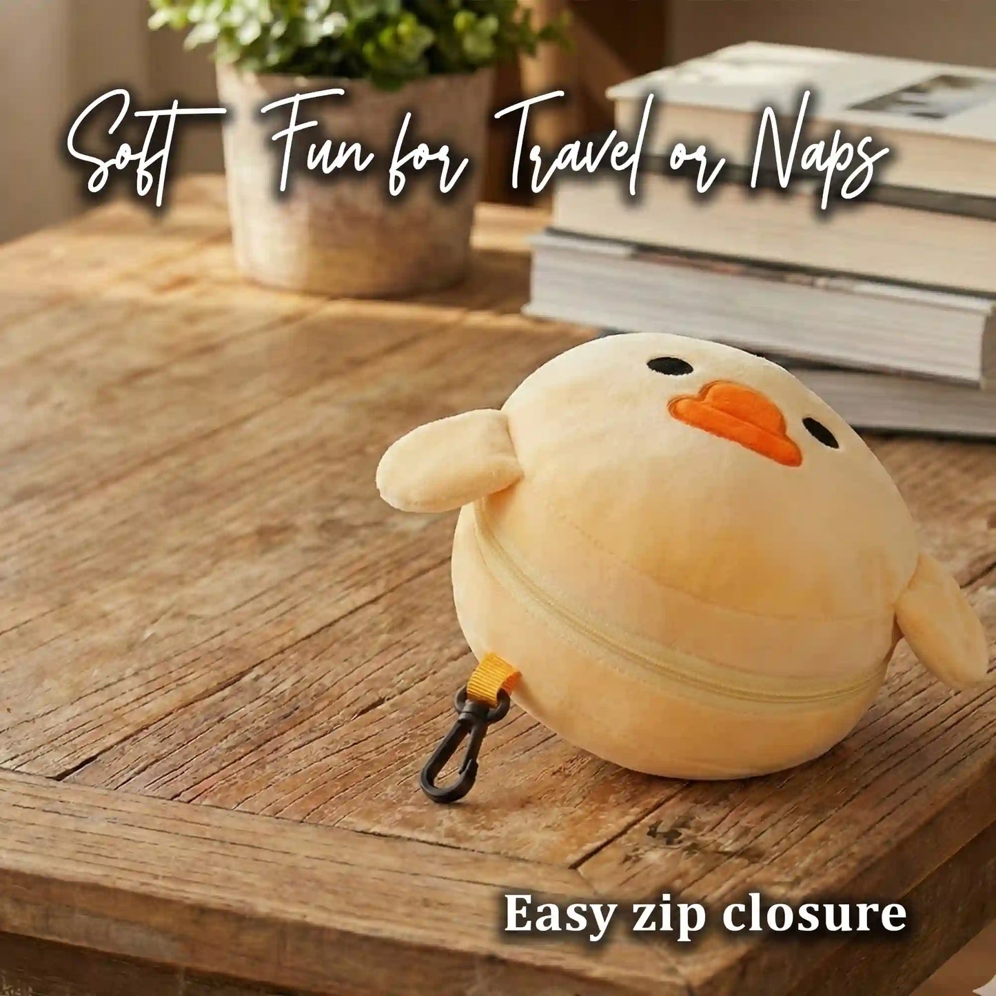 VEA Kids Travel Pillow with Eye Mask – Yellow Duck