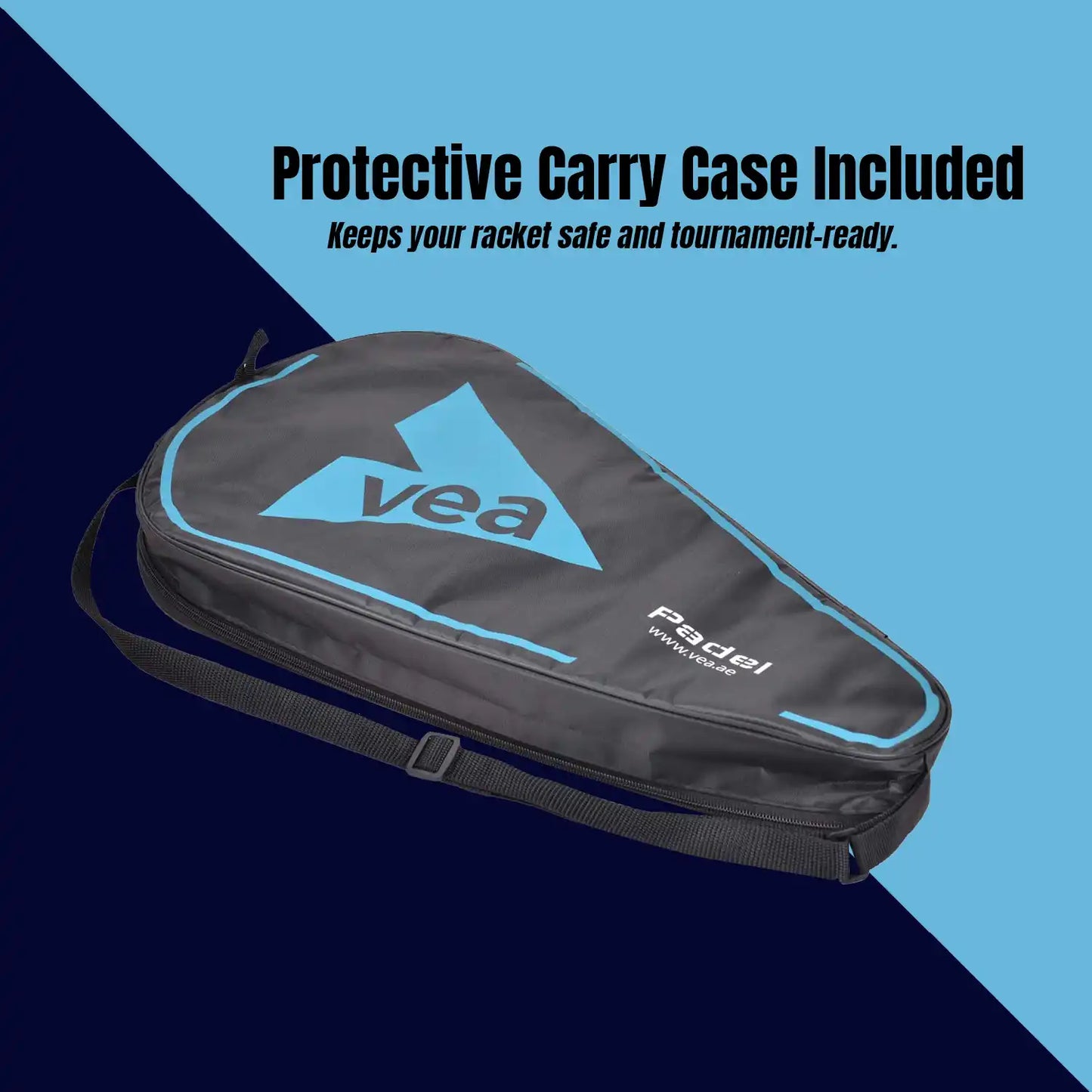 VEA AEROVOLT Professional Padel Racket – 3K Carbon Fiber Power & Spin