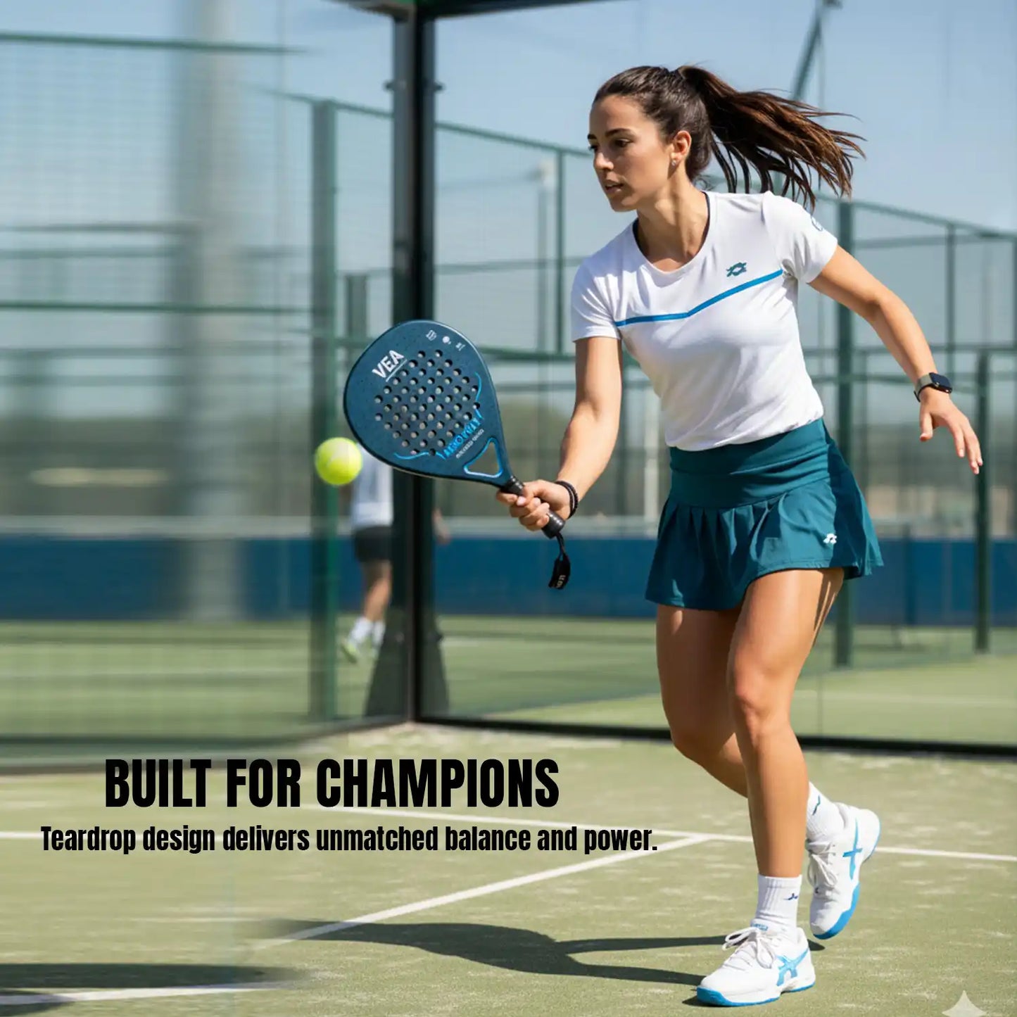 VEA AEROVOLT Professional Padel Racket – 3K Carbon Fiber Power & Spin