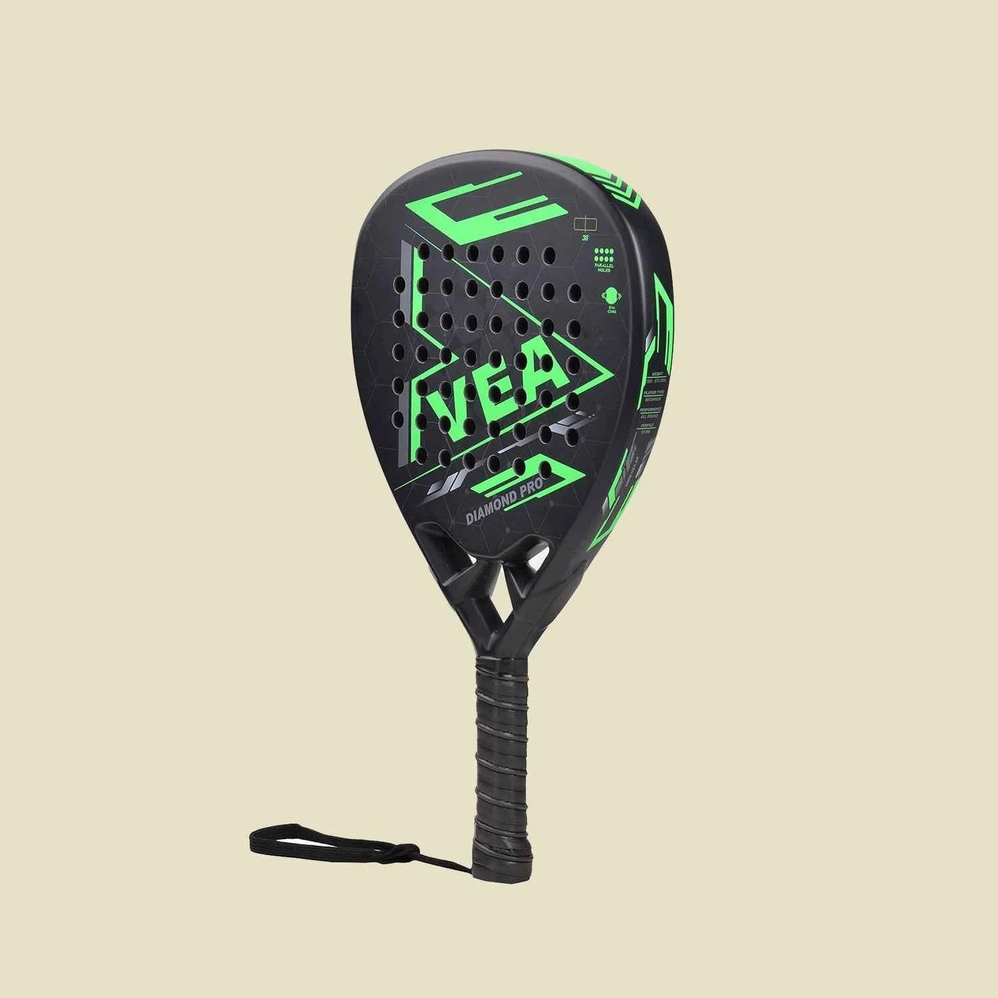 VEA Diamond Pro Padel Set with 1 Racket and 2 Tubes of Balls - VEA