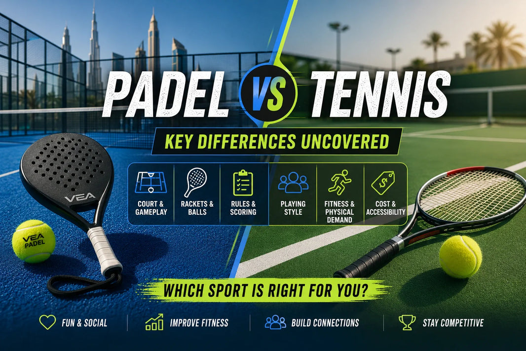 Padel vs tennis court racket and ball comparison