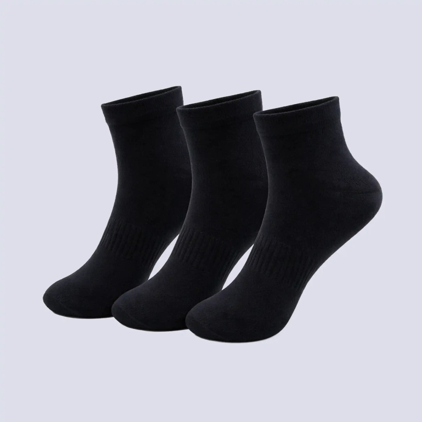 VEA Plain Ankle Socks 3 Pack Black (39–42) | VEA-2036