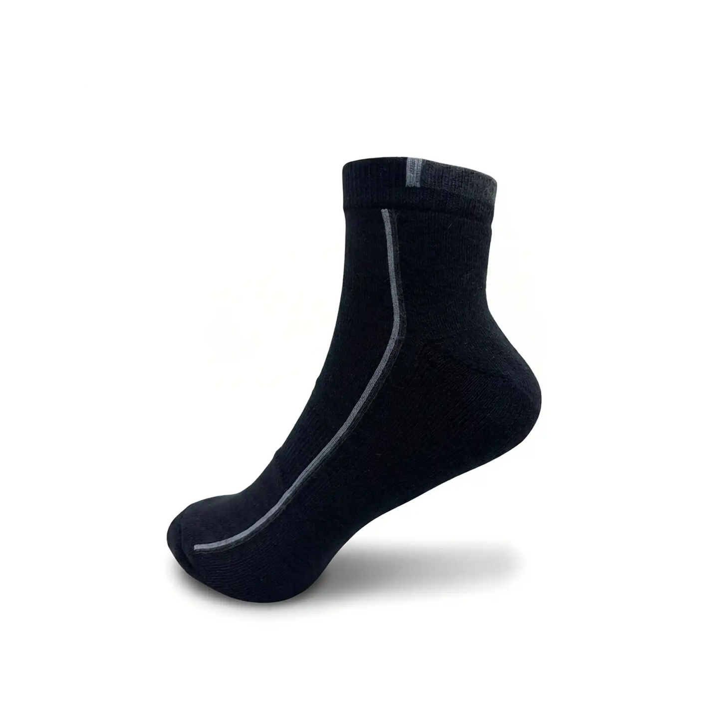 VEA Half Terry Striped Ankle Socks 3 Pack | Black | VEA-2035