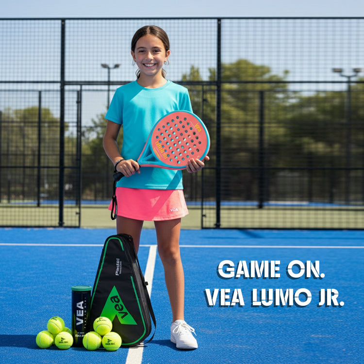 VEA Kids Padel Racket Lumo JR – Neon Orange Bundle