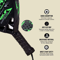 VEA Diamond Pro Padel Racket with Cover – Carbon Fiber, Lightweight - VEA